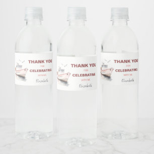 Etiqueta Para Botella De Agua Etiqueta editable de botellas de agua náutica - Ch