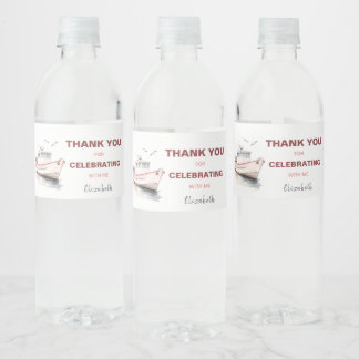 Etiqueta Para Botella De Agua Etiqueta editable de botellas de agua náutica - Ch