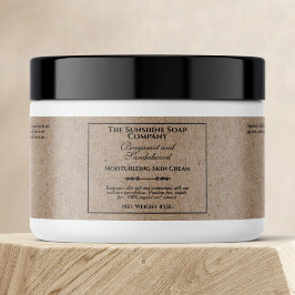 Etiqueta Para Botella De Agua Etiqueta Jar de cosméticos de estilo Kraft vintage