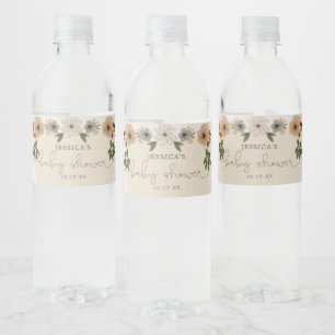 Etiqueta Para Botella De Agua Etiqueta moderna de frasco de agua Baby Shower Woo