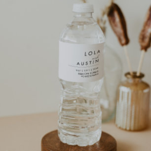 Etiqueta Para Botella De Agua Etiqueta moderna de frasco de agua Minimalista