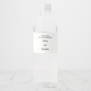 Etiqueta Para Botella De Agua Etiqueta simple Minimalista del frasco de agua del