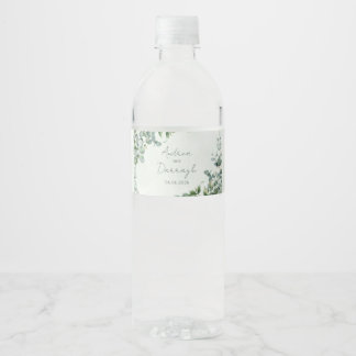 Etiqueta Para Botella De Agua Eucalyptus Wedding Water Bottle Label 1001A
