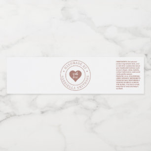 Etiqueta Para Botella De Agua Fabricado a mano con la etiqueta de envolvimiento 