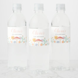 Etiqueta Para Botella De Agua Fairy Floral Chica Birday Party