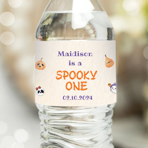 Etiqueta Para Botella De Agua Fantasma de Halloween