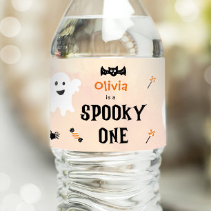 Etiqueta Para Botella De Agua Fantasma de Halloween