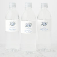Favor de Ducha Nupcial Floral Polvo Azul