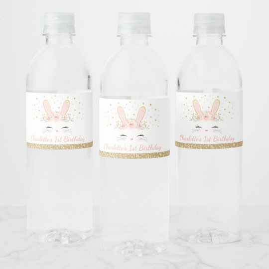 Etiqueta Para Botella De Agua Favores de fiesta florales ...