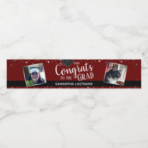 Etiqueta Para Botella De Agua Felicitaciones a la elegante foto de plata