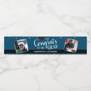 Etiqueta Para Botella De Agua Felicitaciones a las fotos de plata grad elegant