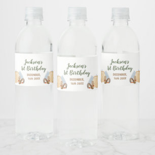 Etiqueta Para Botella De Agua Feliz Camper Woodland Birday Water Botlabel
