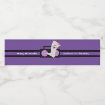 Feliz Cumpleaños Morado Fantasma de Halloween 