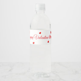 Etiqueta Para Botella De Agua Feliz día de San Valentín