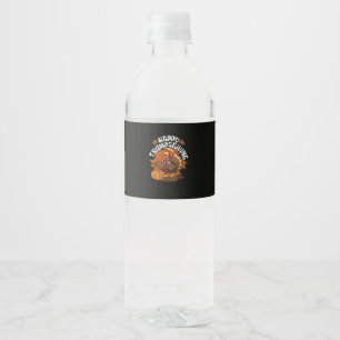 Etiqueta Para Botella De Agua Feliz Trumpsgiving Gracioso Día De Acción De Graci