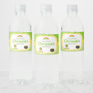 Etiqueta Para Botella De Agua Fiesta Baby Shower de St Patrick African Chica