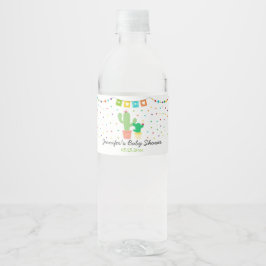 Etiqueta Para Botella De Agua Fiesta Cactus Baby Shower