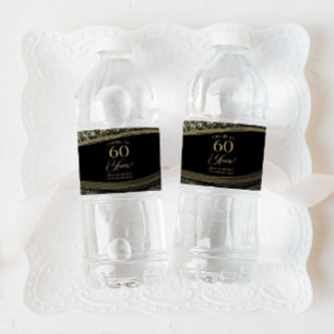 Etiqueta Para Botella De Agua Fiesta de aniversario de bodas de 60 años de Ágata