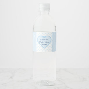 Etiqueta Para Botella De Agua Fiesta de Baby Shower de Corazón de Encaje de Cuad