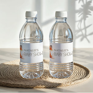 Etiqueta Para Botella De Agua Fiesta de Baby Shower de Zorro Pequeño y Lindo