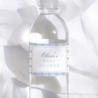 Fiesta de Baby Shower Vintage de Gingham Azul