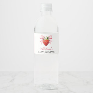 Etiqueta Para Botella De Agua Fiesta de Bebé Coquette Berry Sweet