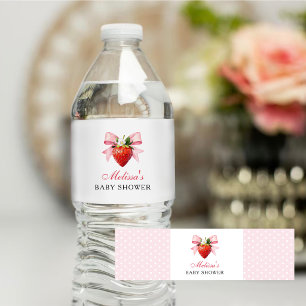Etiqueta Para Botella De Agua Fiesta de Bebé Coquette Berry Sweet