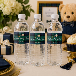 Etiqueta Para Botella De Agua Fiesta de Bebé del Oso de Peluche Polo Clásico