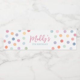 Etiqueta Para Botella De Agua Fiesta de cumpleaños de arte