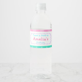 Etiqueta Para Botella De Agua Fiesta de cumpleaños de Baking chica