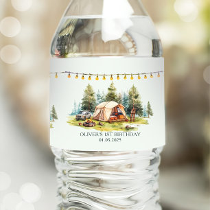 Etiqueta Para Botella De Agua Fiesta de cumpleaños de campamento ruso