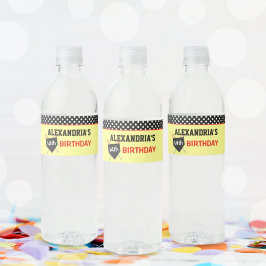 Etiqueta Para Botella De Agua Fiesta de cumpleaños de chicas en Softball