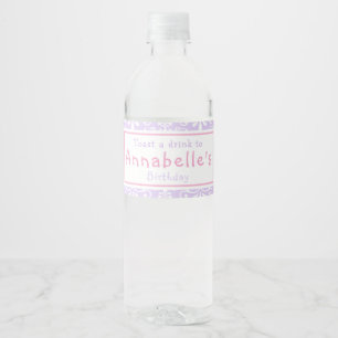 Etiqueta Para Botella De Agua Fiesta de cumpleaños de Cute Blonde Ballerina