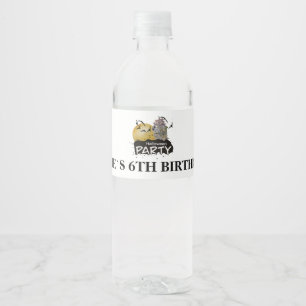 Etiqueta Para Botella De Agua Fiesta de cumpleaños de Cute Halloween