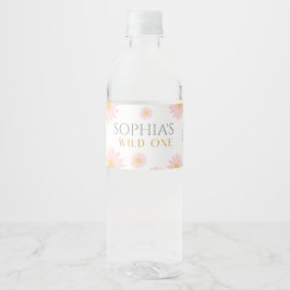 Etiqueta Para Botella De Agua Fiesta de cumpleaños de Daisy Bohmian Wild One 1er