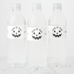 Etiqueta Para Botella De Agua Fiesta de cumpleaños de Halloween Jack O’ Fun Pu
