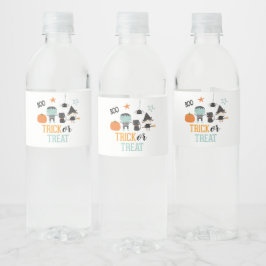 Etiqueta Para Botella De Agua Fiesta de cumpleaños de Halloween para niños lindo