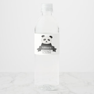 Etiqueta Para Botella De Agua Fiesta de cumpleaños de la panda