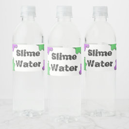 Etiqueta Para Botella De Agua Fiesta de cumpleaños de personalizado Slime