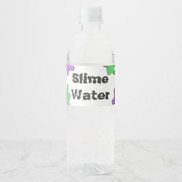 Etiqueta Para Botella De Agua Fiesta de cumpleaños de personalizado Slime