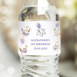 Etiqueta Para Botella De Agua Fiesta de cumpleaños de Silly Goose