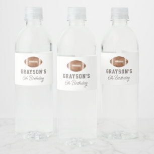 Etiqueta Para Botella De Agua Fiesta de cumpleaños del fútbol