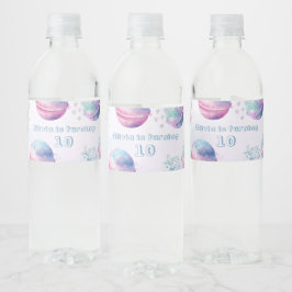 Etiqueta Para Botella De Agua Fiesta de cumpleaños neutral de género de la bomba