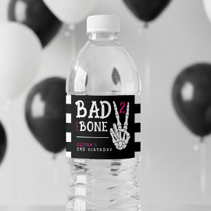 Etiqueta Para Botella De Agua Fiesta de cumpleaños número 2 de Bad 2 the Bone Es