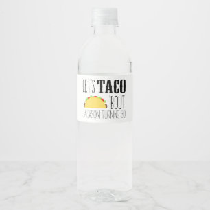 Etiqueta Para Botella De Agua Fiesta de Cumpleaños Taco