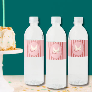 Etiqueta Para Botella De Agua fiesta de cumpleaños vintage de pijamas para adole