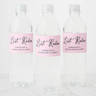 Etiqueta Para Botella De Agua Fiesta de Despedida de Soltera Simple Script Rosa
