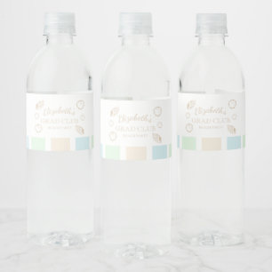 Etiqueta Para Botella De Agua Fiesta de graduación en la playa