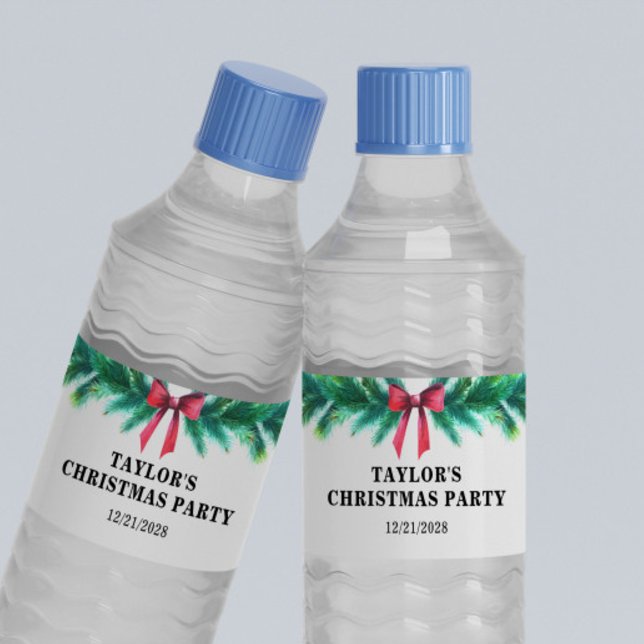 Etiqueta Para Botella De Agua Fiesta de navidades (Subido por el creador)