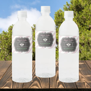Etiqueta Para Botella De Agua Fiesta de Pickleball de Combustible de Rallya de F